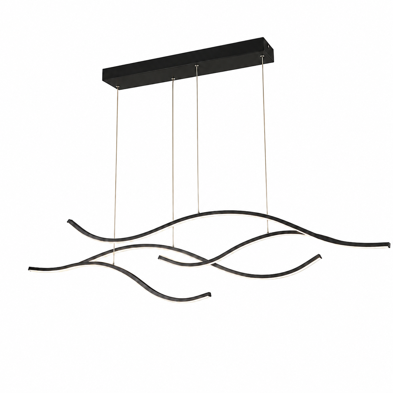 Curved Wavy LED Pendant Light