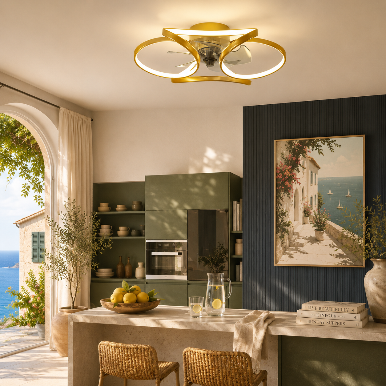 Flower Ceiling Fan Light