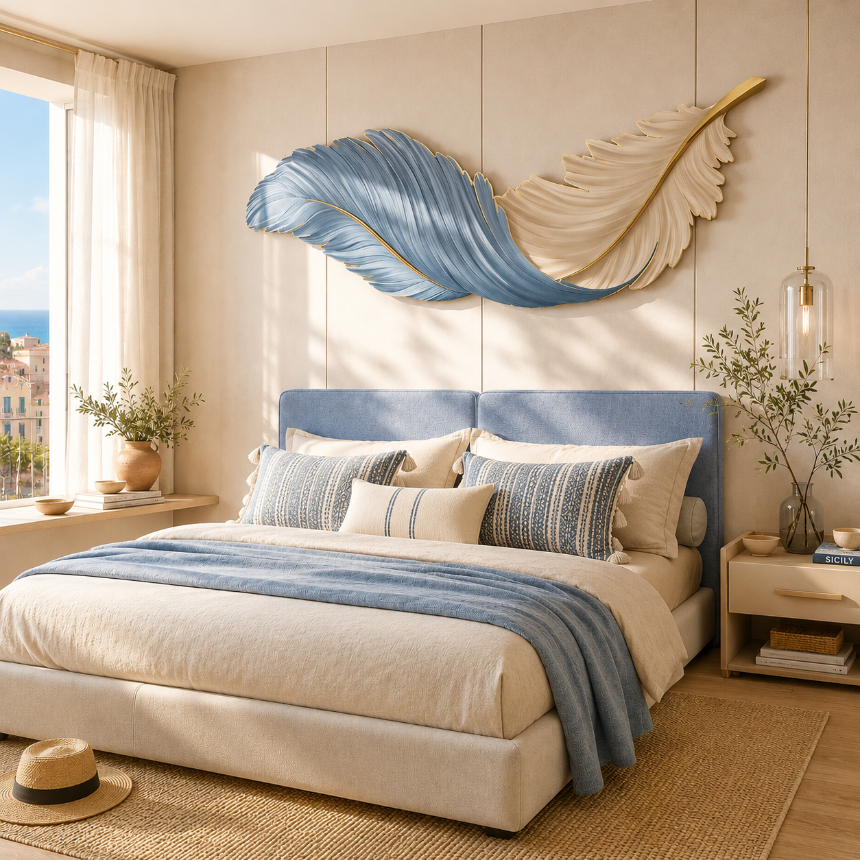 Luxury Feather Wall Lamp
