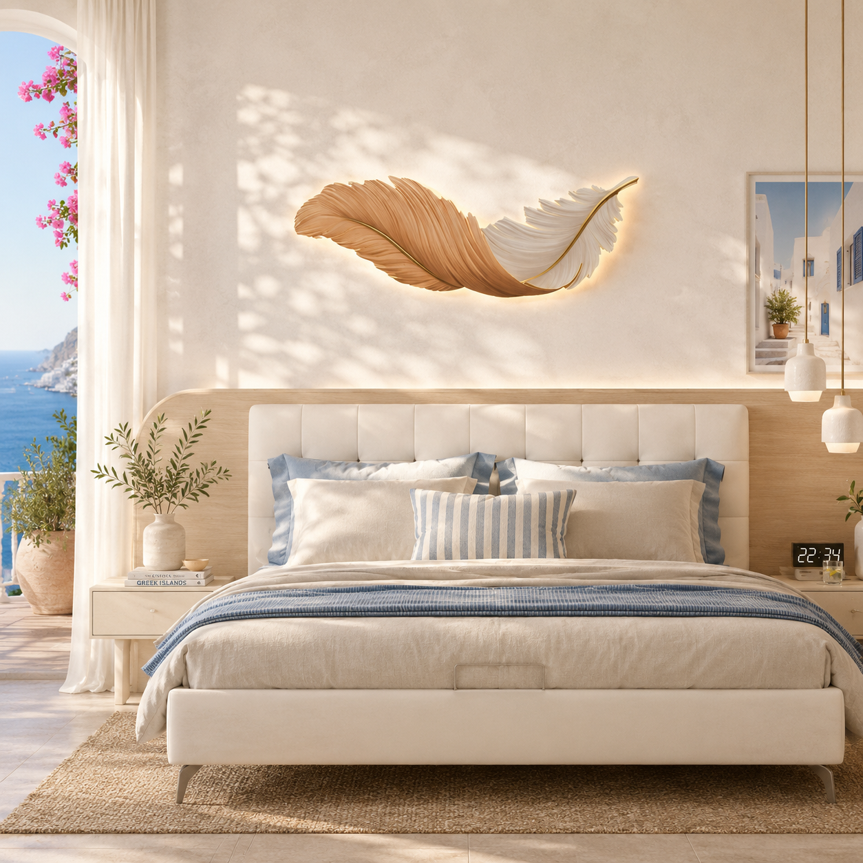 Luxury Feather Wall Lamp