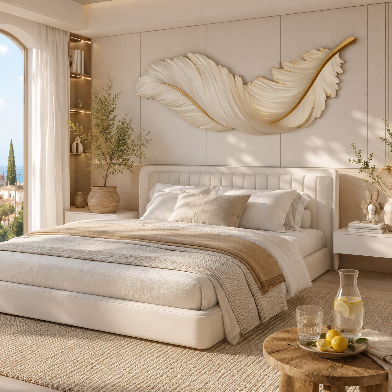 Luxury Feather Wall Lamp