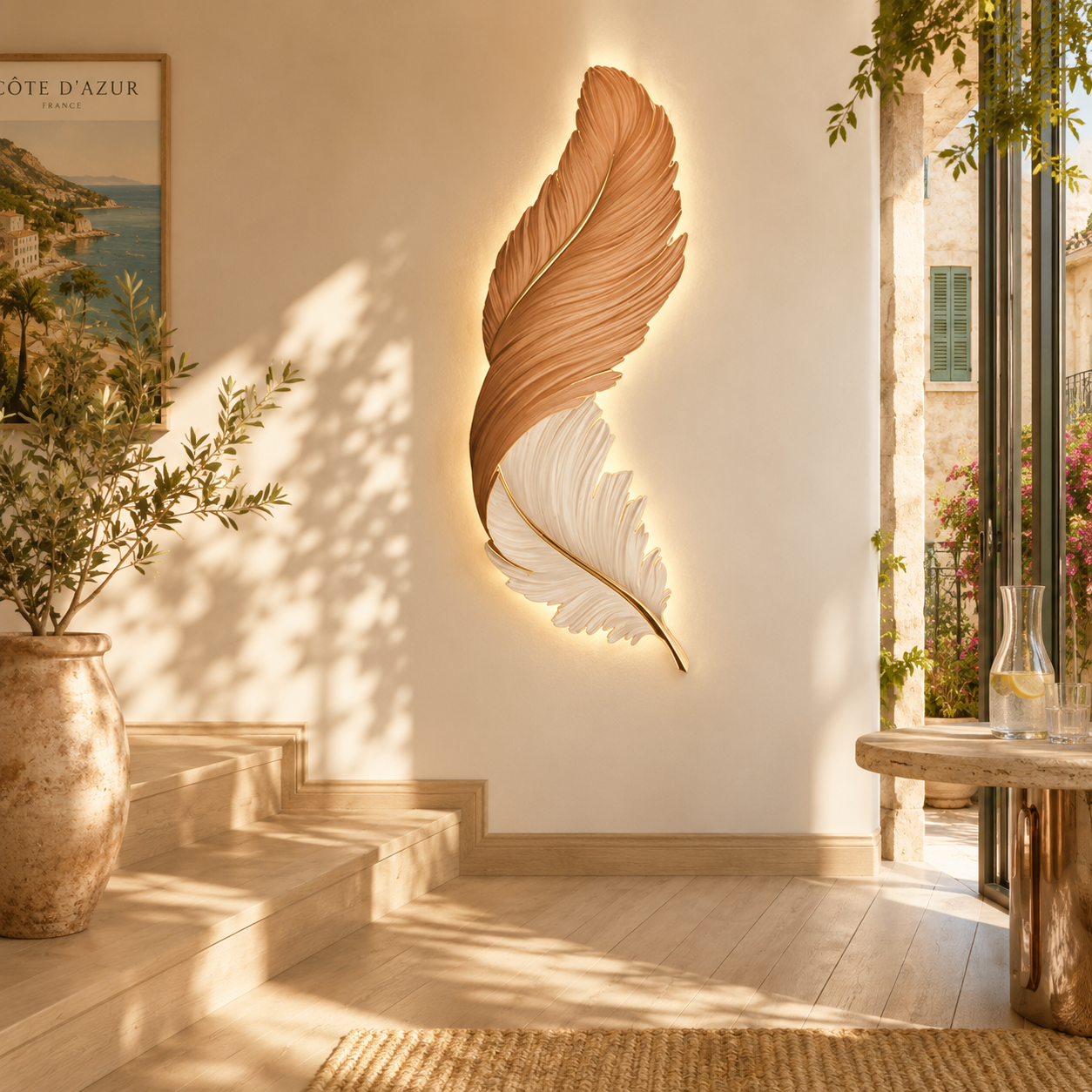 Luxury Feather Wall Lamp
