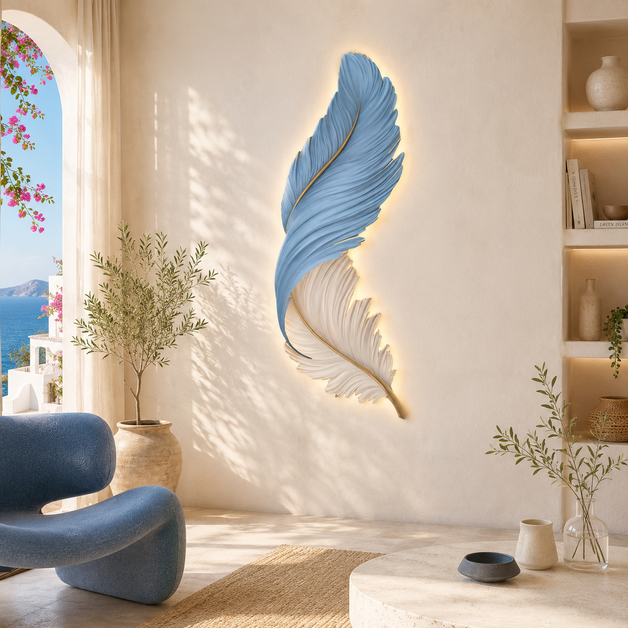 Luxury Feather Wall Lamp