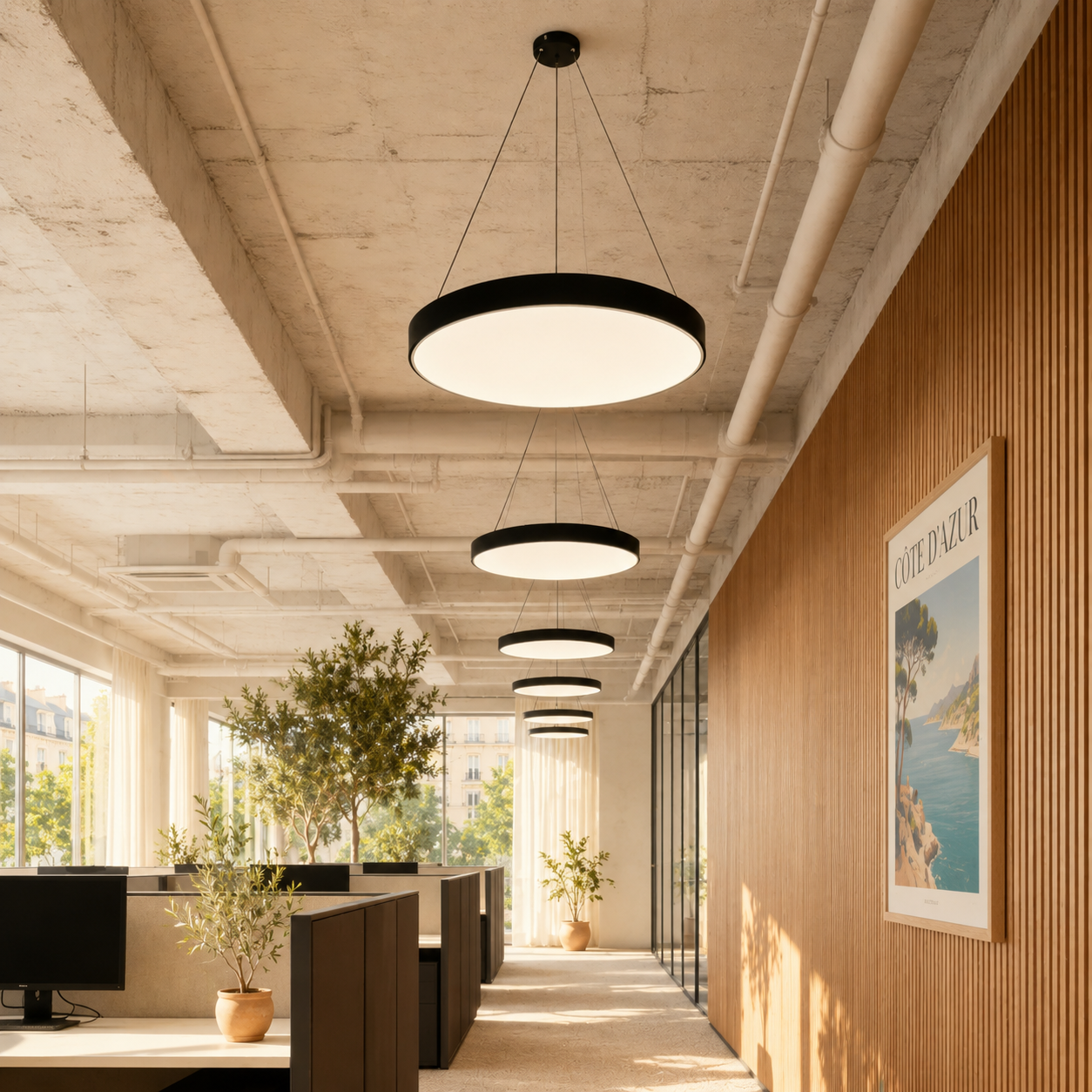 Minimalist Round Pendant Light