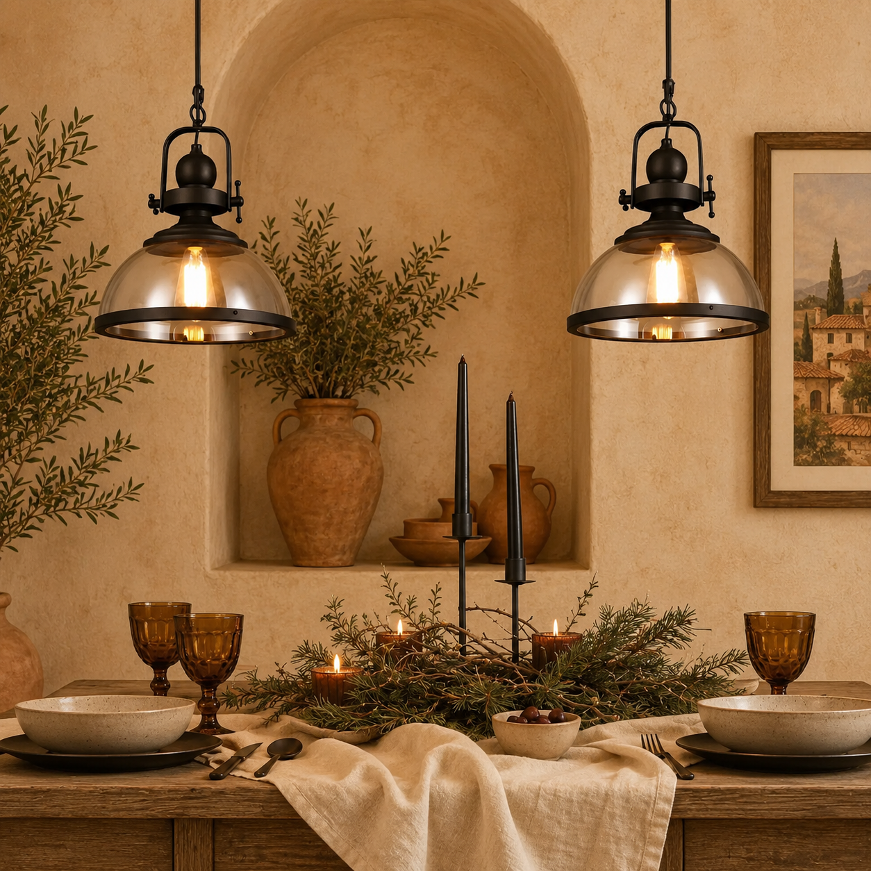 Retro Glass Pendant Light